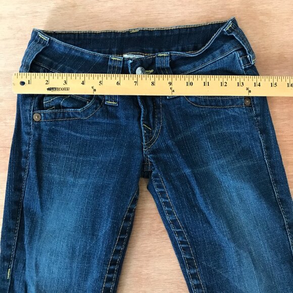 True Religion Women's Straight Leg Jeans - Dark Blue - Picture 9 of 13